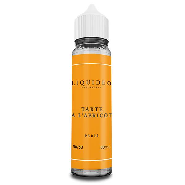 E-liquide Tarte à l'Abricot 50 ml Liquideo, flacon grand format saveurs pâte sablée, abricot et tarte gourmande.