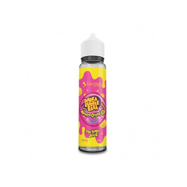 E-liquide Darka Bubble Baba 50 ml Liquideo, flacon grand format saveurs bubble-gum, fruits rouges et notes gourmandes.