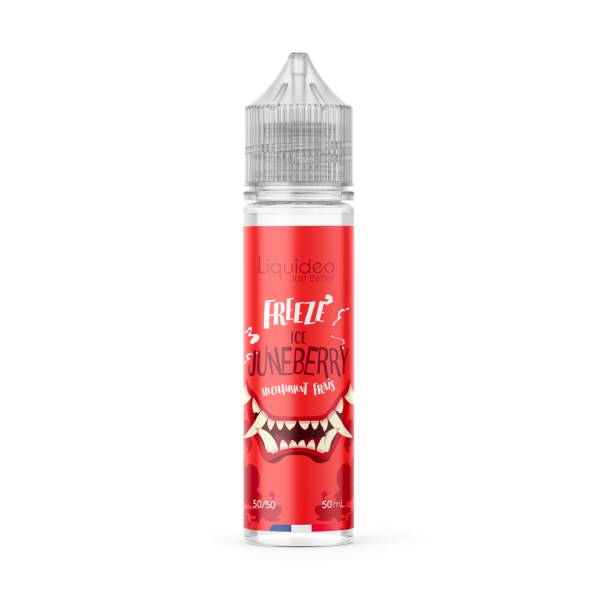 E-liquide Freeze Ice Juneberry 50 ml Liquideo, flacon grand format saveur juneberry avec effet fraîcheur intense.