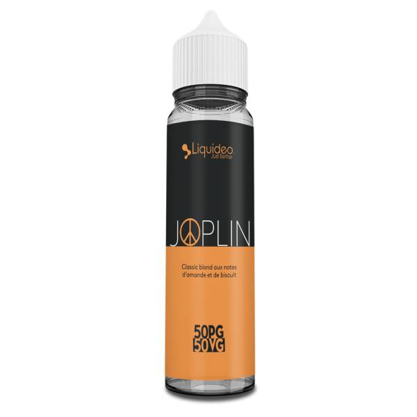 E-liquide Joplin 50 ml Fifty by Liquideo, flacon grand format saveur classic blond aux notes boisées, légèrement épicées et gourmandes.