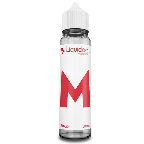 E-liquide Le M 50 ml Liquideo, flacon grand format saveur classic blond équilibré aux notes légèrement boisées.