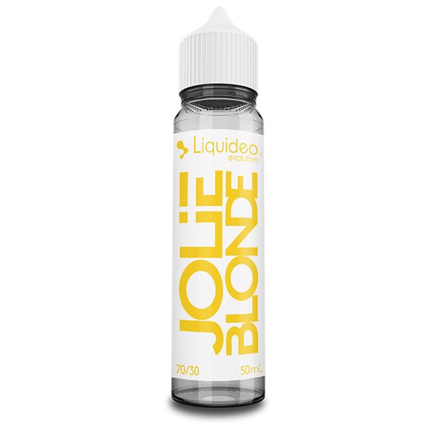 E-liquide Jolie Blonde 50 ml Liquideo, flacon grand format saveur classic blond doux aux notes légèrement gourmandes.