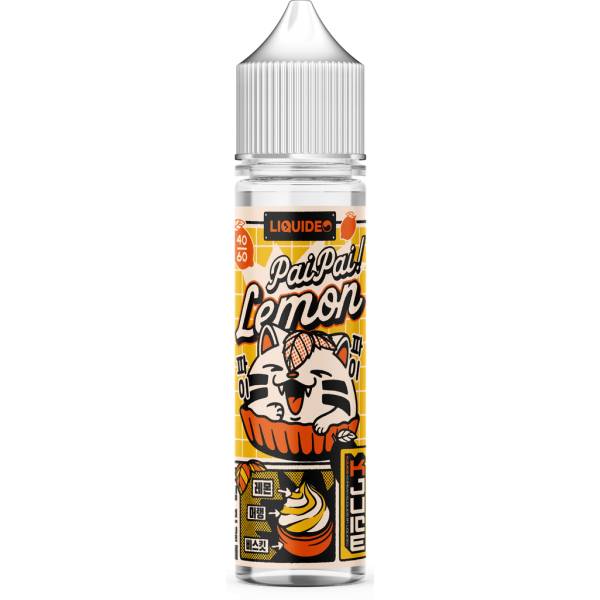 E-liquide Pai Pai Lemon 50 ml Kjuice by Liquideo, flacon grand format saveur citron acidulé et notes fruitées.