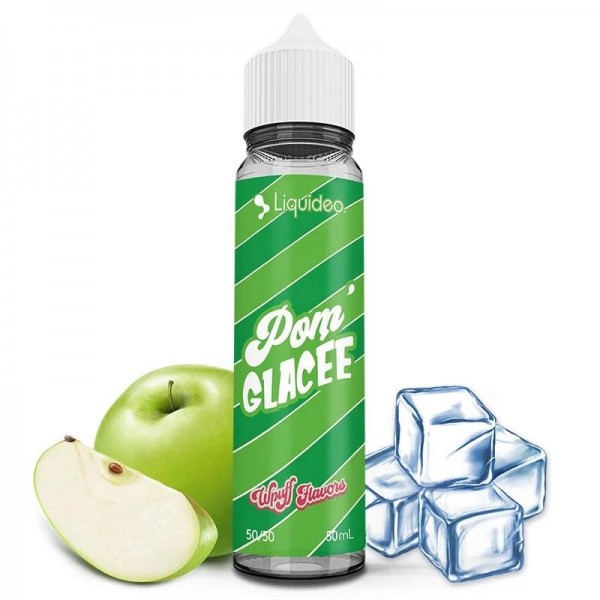 E-liquide Pom Glacée 50 ml Wpuff Flavors by Liquideo, flacon grand format saveur pomme avec fraîcheur intense.