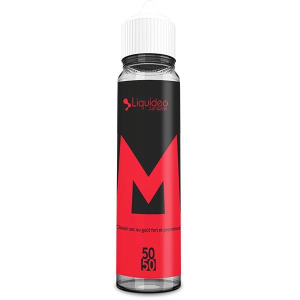 E-liquide Le M 50 ml Fifty by Liquideo, flacon grand format saveur classic blond équilibré aux notes légèrement boisées.