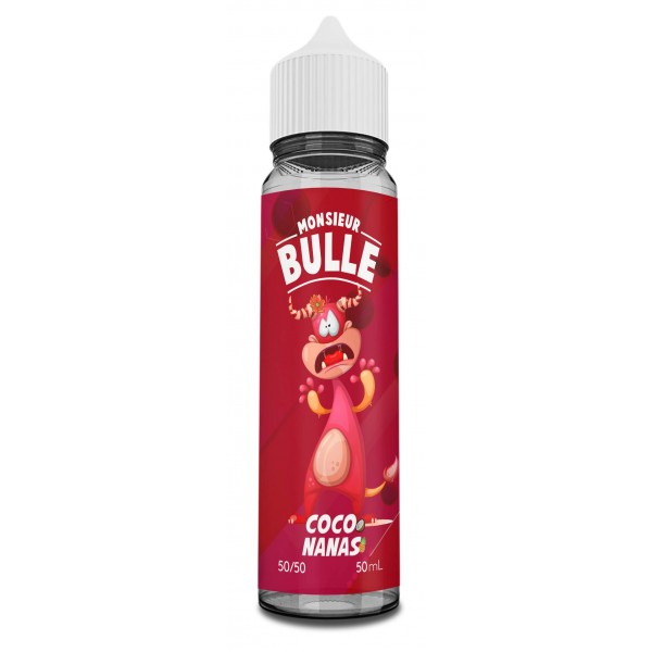 E-liquide Coconanas 50 ml Mr Bulle, flacon grand format saveurs ananas, noix de coco et notes exotiques.