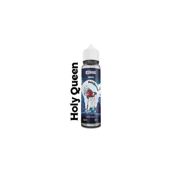 E-liquide Holy Queen 50 ml Liquideo, flacon grand format aux saveurs de fruits rouges et fruits exotiques.