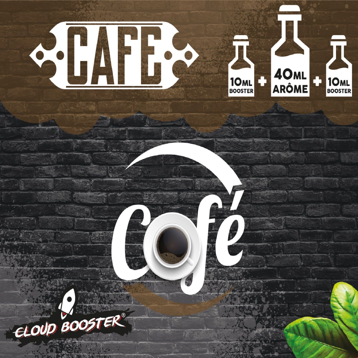 E-liquide Café 60 ml Cloud Booster, saveur gourmande pour cigarette électronique