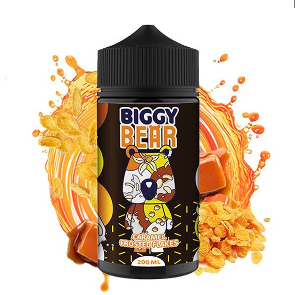 E-liquide Caramel Frosted Flakes 200ML de Biggy Bear - Saveur caramel céréales givrées