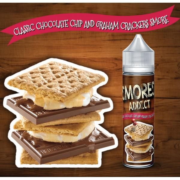 E-liquide Classic Chocolate Chip and Graham Crackers 50ML Smores Addict - Saveur cookies pépites chocolat biscuit graham pour cigarette électronique