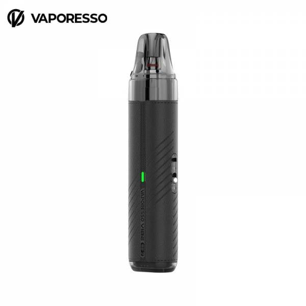 Kit Vibe SE 2 Vaporesso Leather Black avec batterie 1400 mAh et pod Dual Mesh 4,5 ml