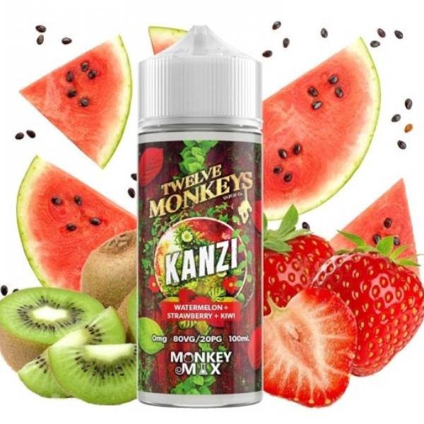 E-liquide Kanzi 100ML Twelve Monkeys - Saveur fraise kiwi pour cigarette électronique