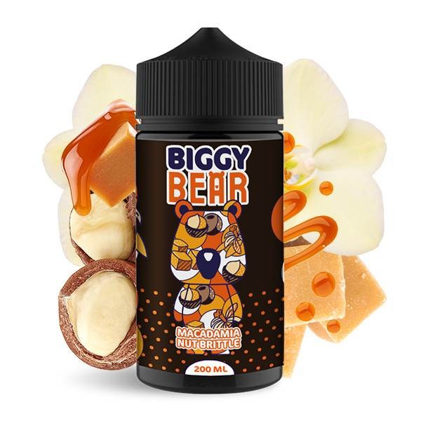 E-liquide Macadamia Nut Brittle 200ML de Biggy Bear - Saveur noix de macadamia caramélisée