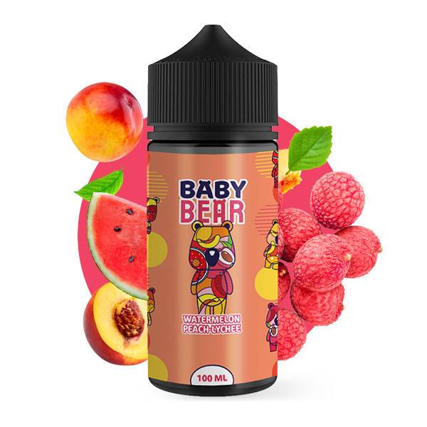 Flacon e-liquide Watermelon Peach Lychee 100ml Baby Bear